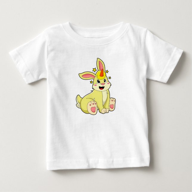 Camiseta De Bebé Conejo como unicornio (Anverso)