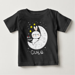 Camiseta De Bebé Conejo con bebé luna 
