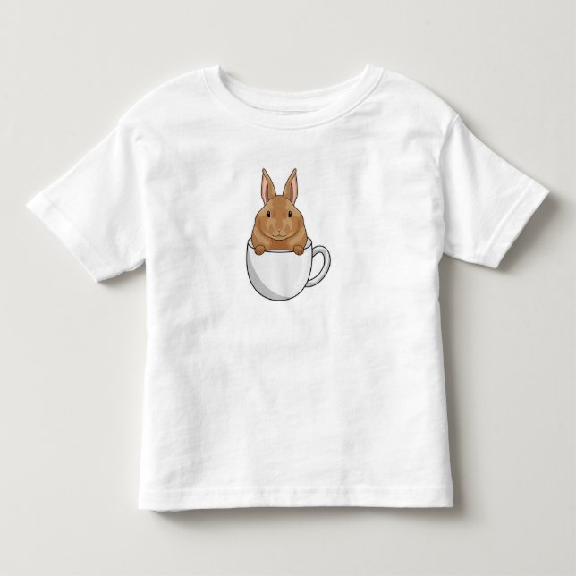 Camiseta De Bebé Conejo con Copa de Café (Anverso)