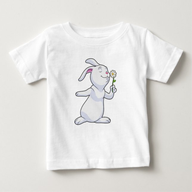 Camiseta De Bebé Conejo con Daisy (Anverso)