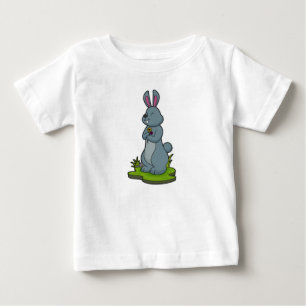 Camiseta De Bebé Conejo con flores