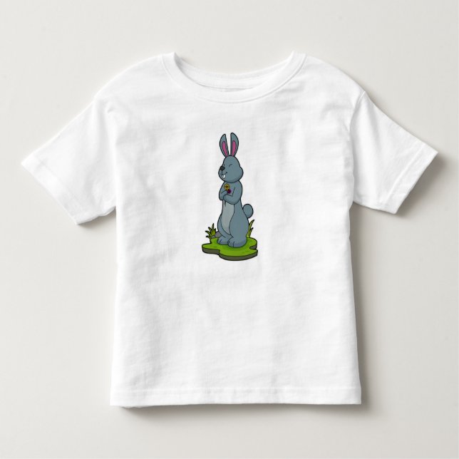 Camiseta De Bebé Conejo con flores (Anverso)