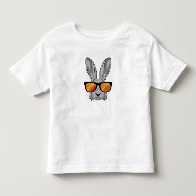 Camiseta De Bebé Conejo con gafas de sol (Anverso)