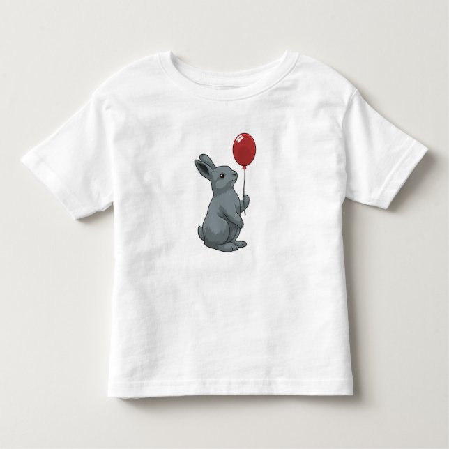Camiseta De Bebé Conejo con globo (Anverso)