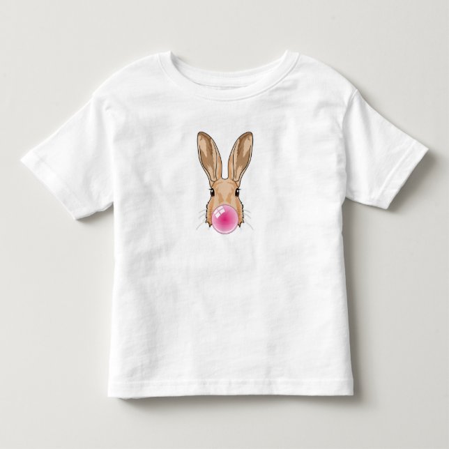 Camiseta De Bebé Conejo con goma de mascar (Anverso)