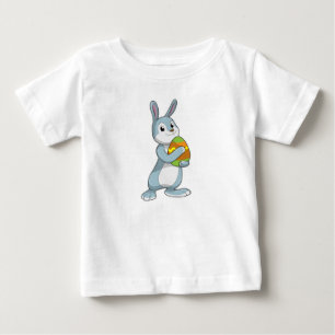 Camiseta De Bebé Conejo con huevo