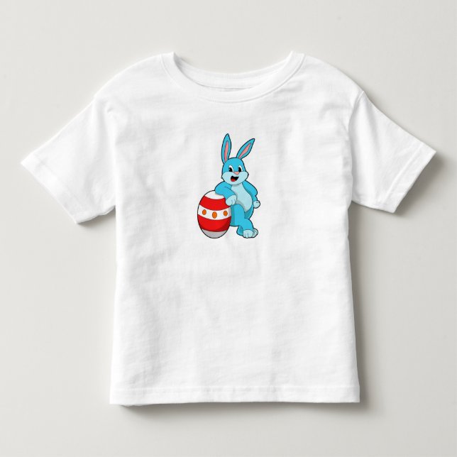 Camiseta De Bebé Conejo con huevo de Pascua (Anverso)