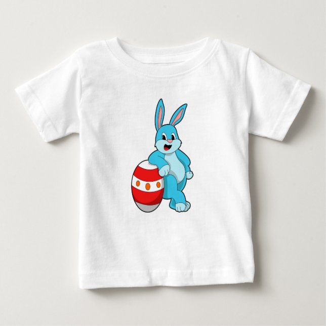 Camiseta De Bebé Conejo con huevo de Pascua (Anverso)