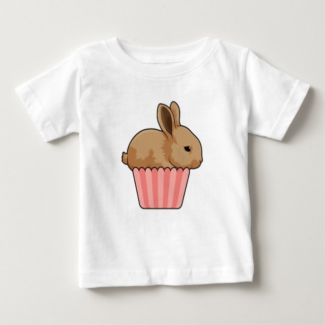 Camiseta De Bebé Conejo con Muffin (Anverso)