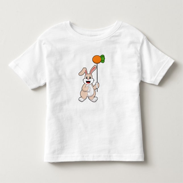 Camiseta De Bebé Conejo con zanahoria como globo.PNG (Anverso)