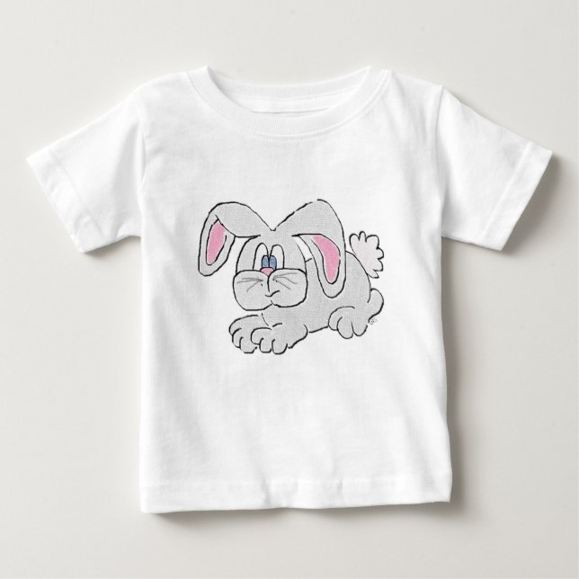 Camiseta De Bebé Conejo conejo conejo (lino) (Anverso)