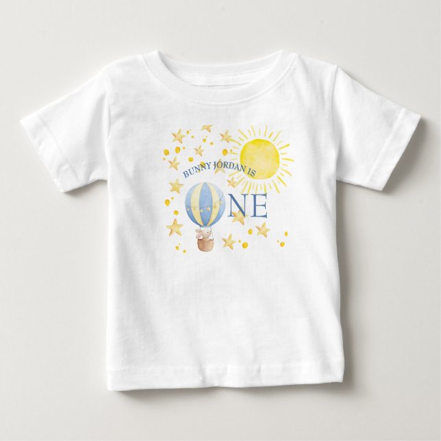 Camiseta De Bebé Conejo Cumple Un Año Alrededor Del Sol Niño Cumple (Anverso)