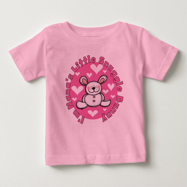 Camiseta De Bebé Conejo de abrazo de Nana (Anverso)