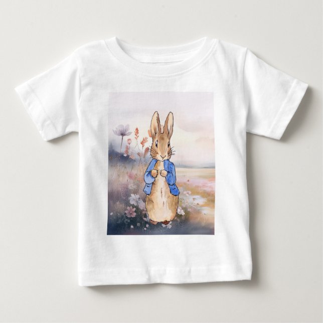 Camiseta De Bebé conejo de cuento vintage (Anverso)