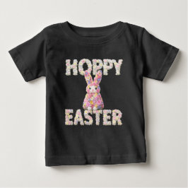Camiseta De Bebé Conejo de Flor Dulce Fiesta de Pascua