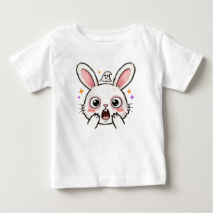 Camiseta De Bebé Conejo de Halloween con cara de fantasma conmocion