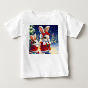 Camiseta De Bebé Conejo de navidades 3
