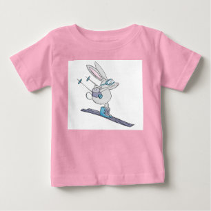 Camiseta De Bebé Conejo de nieve lindo traje de esquí para bebé