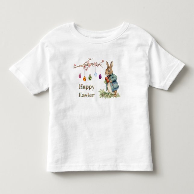 Camiseta De Bebé Conejo de Pascua  (Anverso)