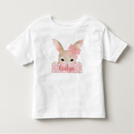 Camiseta De Bebé Conejo de Pascua acuarela para niñas 