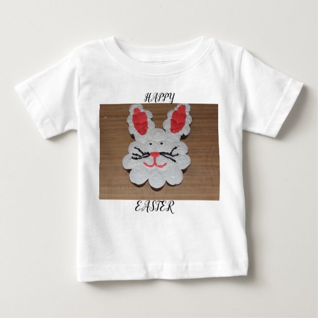 Camiseta De Bebé Conejo de Pascua, bebé Gerber Cotton. (Anverso)