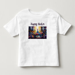 Camiseta De Bebé Conejo de Pascua clásico con huevos de Pascua