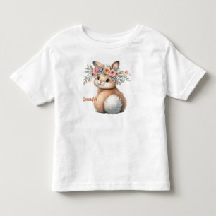 Camiseta De Bebé Conejo de Pascua con flores y cola esponjosa Edita