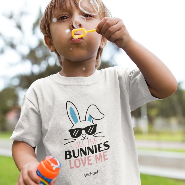 Camiseta De Bebé Conejo de Pascua con gafas de sol personalizado (Subido por el creador)
