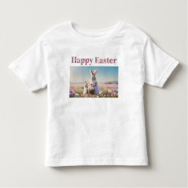 Camiseta De Bebé Conejo de Pascua con huevos de Pascua Feliz Pascua