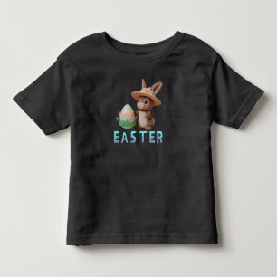 Camiseta De Bebé Conejo de Pascua con niños y huevo