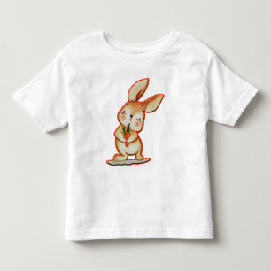 Camiseta De Bebé Conejo De Pascua Cuidada Unisex Niño Blanco Camise