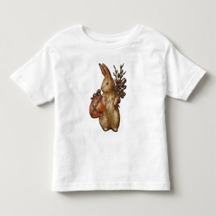 Camiseta De Bebé Conejo De Pascua Cuidada Unisex Niño Blanco Camise