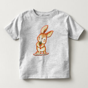 Camiseta De Bebé Conejo De Pascua Cuidado Unisex Gray Toddler T Shi