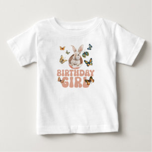 Camiseta De Bebé Conejo de Pascua Cumpleaños Niña