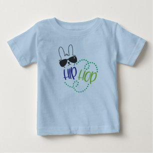 Camiseta De Bebé Conejo de Pascua Hip-Hop
