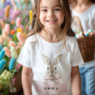 Camiseta De Bebé Conejo de Pascua Personalizado   Nombre Personaliz