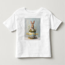 Conejo de Pascua vintage con margaritas
