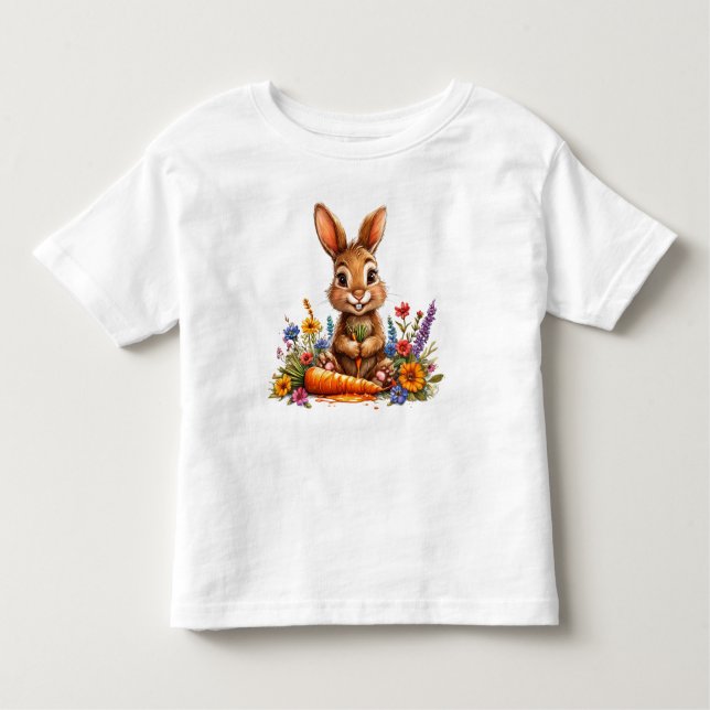 Camiseta De Bebé Conejo encantador al estilo personalizado (Anverso)