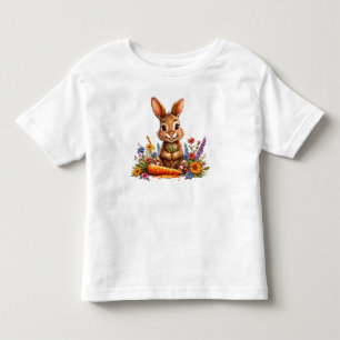 Camiseta De Bebé Conejo encantador de estilo de dibujos animados