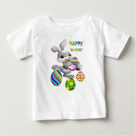 Camiseta De Bebé Conejo Feliz 