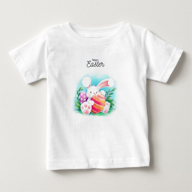 Camiseta De Bebé Conejo Feliz de Pascua (Anverso)