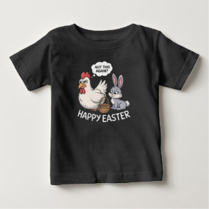 Camiseta De Bebé Conejo Feliz de Pascua Conejo Pollo No Esto Otra V