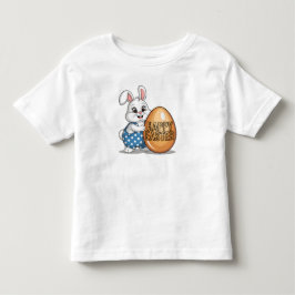 Camiseta De Bebé Conejo Feliz de Pascua de Lunares