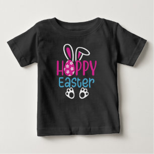 Camiseta De Bebé Conejo Feliz de Pascua Huevo Diseño Lindo de Prima