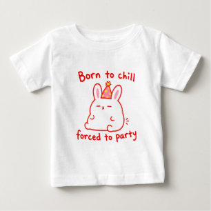 Camiseta De Bebé Conejo fiestero nacido para relajarse