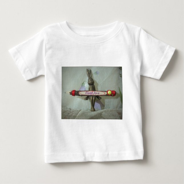 Camiseta De Bebé Conejo inspirador: siempre me gusta la impresión d (Anverso)