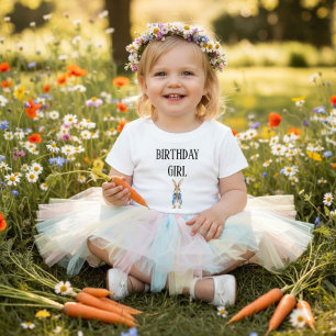 Camiseta De Bebé Conejo Lindo Cumpleaños Niña Bebe Familia Combinan