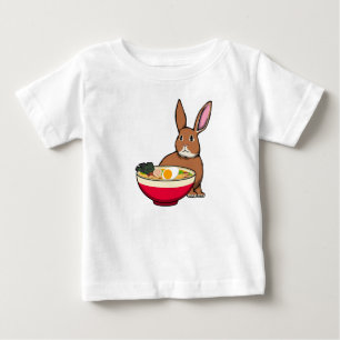 Camiseta De Bebé Conejo Lindo y Ramen