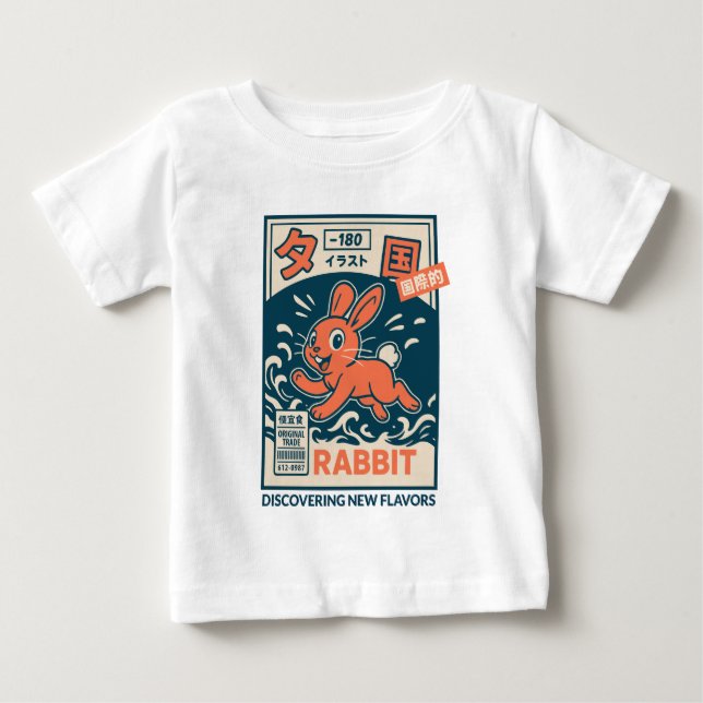 Camiseta De Bebé Conejo Manga (Anverso)