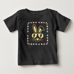 Camiseta De Bebé Conejo más frío con marco de imagen de huevo de Pa